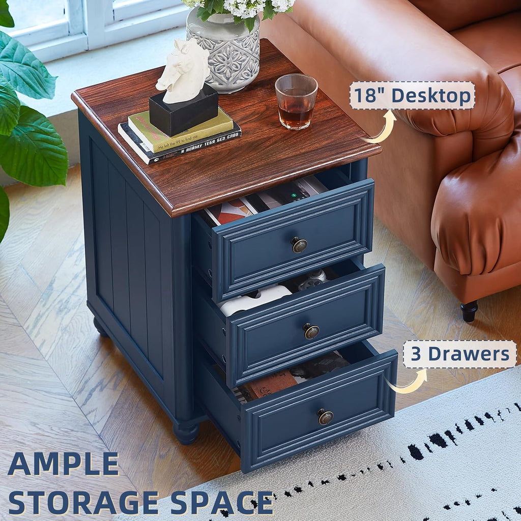 Farmhouse Dressers & Night Stand Set of 3, Wood 54' Wide Dresser & 35.5'Tall Chest of Drawers, 18' Roman Column Nightstand, Bedroom Furniture 6 Drawer Dresser Set for Bedroom Home Living Room Hallway