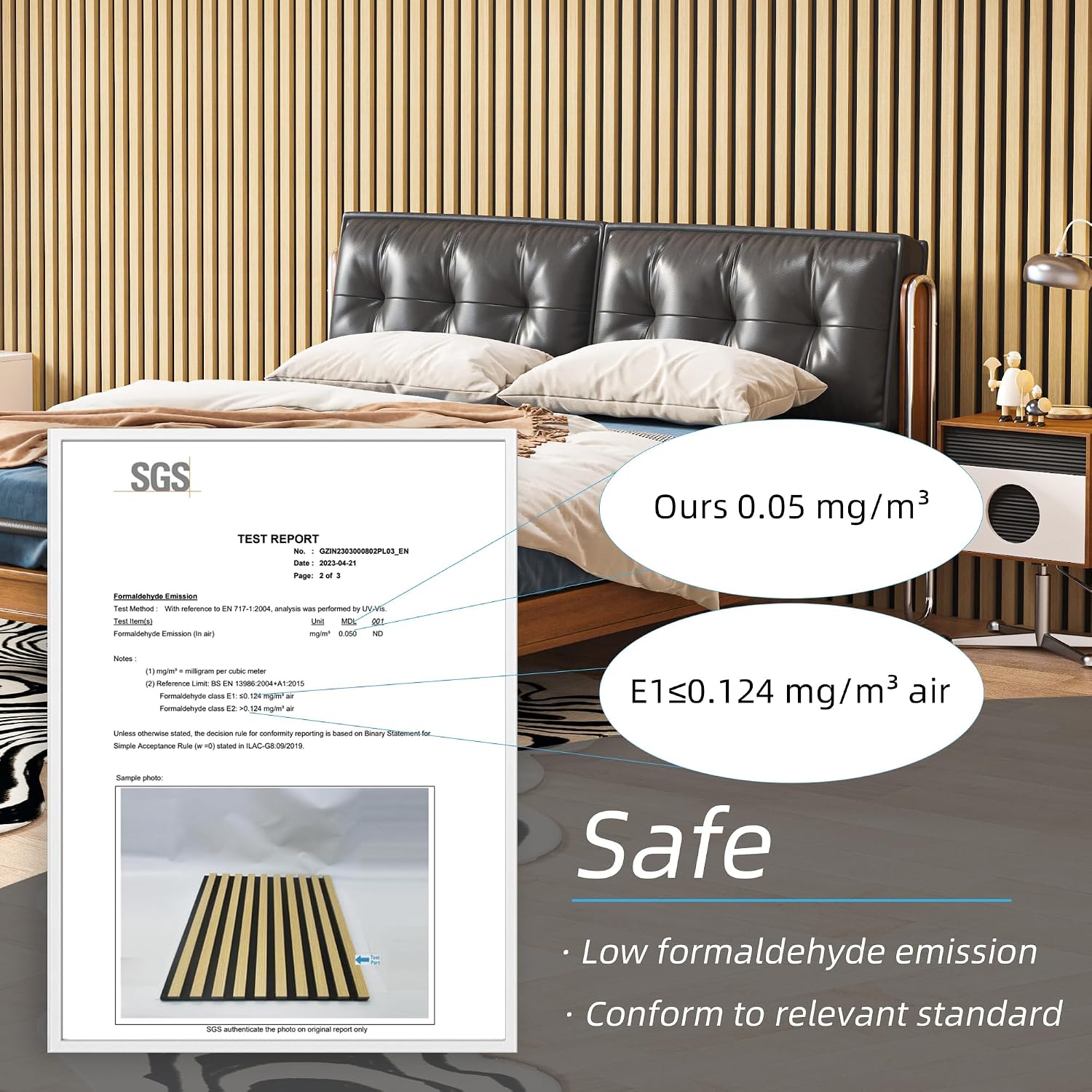 Art3d 2 Pack 94.5 x 24 inch Wood Slat Acoustic Panels for Wall & Ceiling - 31 sq.ft 3D Fluted Sound Absorbing Panel with Wood Finish, Oak