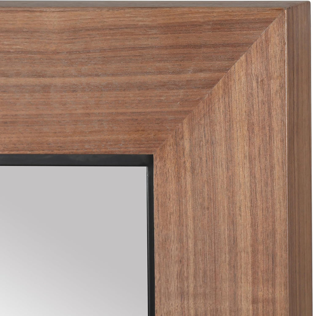 SAFAVIEH Couture Collection - Lacarlo Walnut Wood Rectangle Mirror