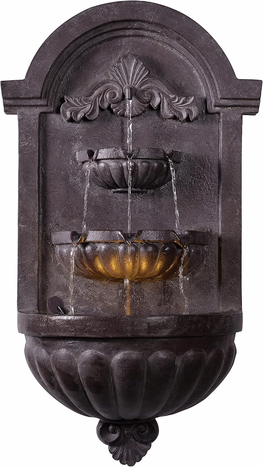 Kenroy Home San Pablo Indoor/ Outdoor Wall Fountain with Bronze Finish, Classic Style, 35' Height, 9' Width, 19.5' Depth