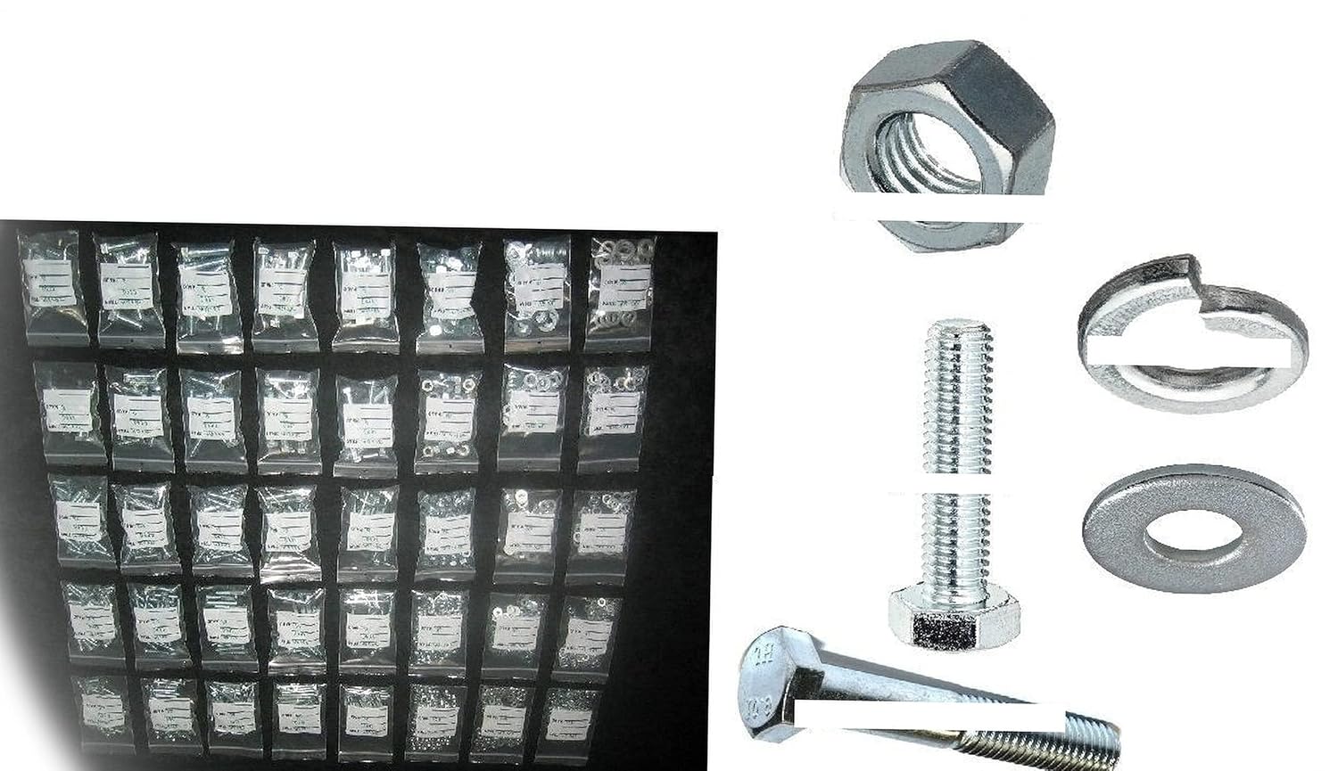 Metric Coarse Thread Bolt Nut & Washer Assortment Kit 660 Pieces Grade 10.9/8 Multi-Purpose Comprehensive Hardware Fastener Assortment Kit Cit01159Riv