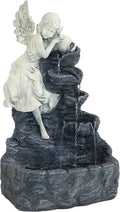 Sunnydaze Angel Falls 29-Inch Outdoor Solar Water Fountain - Outdoor Water Feature with LED Light for Garden, Patio, Yard or Balcony