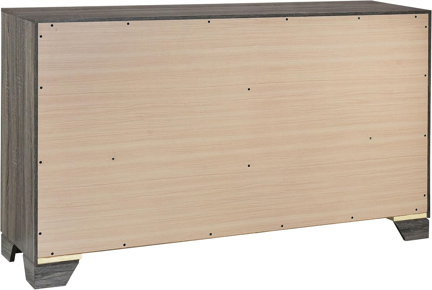 Coaster Home Furnishings Wright Transitional 4-Piece Bedroom Set Fabric Upholstered Queen Size Panel Bed Frame 52-inch Headboard Brown Oak 223341Q-S4