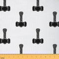 Erosebridal Flannel Fabric by The Yard Tool Abstract Hammer Soft Not Stretchy Fabric for Kids DIY Quilting Sewing Black White Geometric Simple Modern Craft Patchwork Upholstery Decor 10 Yards