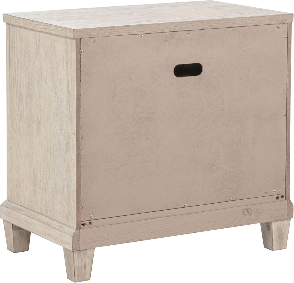 Coaster Home Furnishings - Pembroke - Wood - 5-Piece Bedroom Set with Molding Details, Nailhead Trim, Tapered Legs and Cable Access - Bedroom - Eastern King Size - Washed Oak - 215921KE-S5
