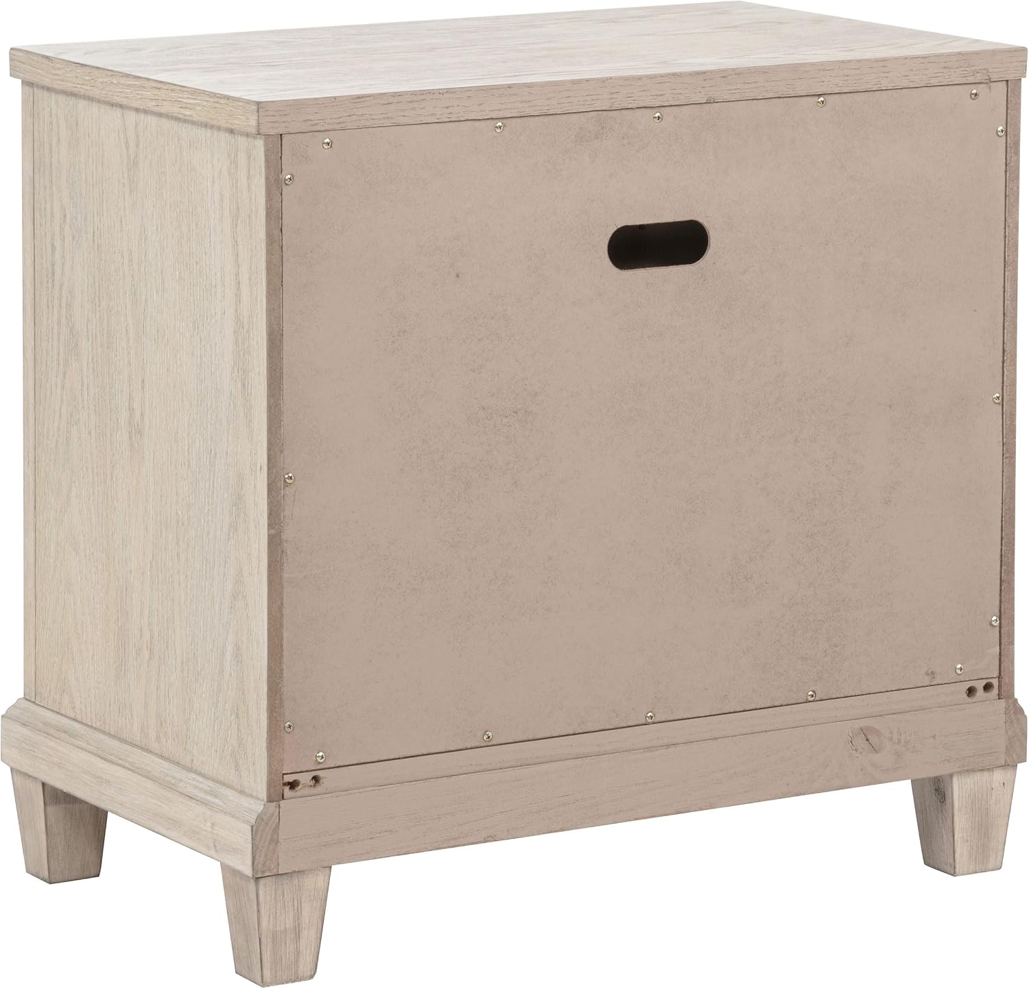 Coaster Home Furnishings - Pembroke - Wood - 5-Piece Bedroom Set with Molding Details, Nailhead Trim, Tapered Legs and Cable Access - Bedroom - Eastern King Size - Washed Oak - 215921KE-S5