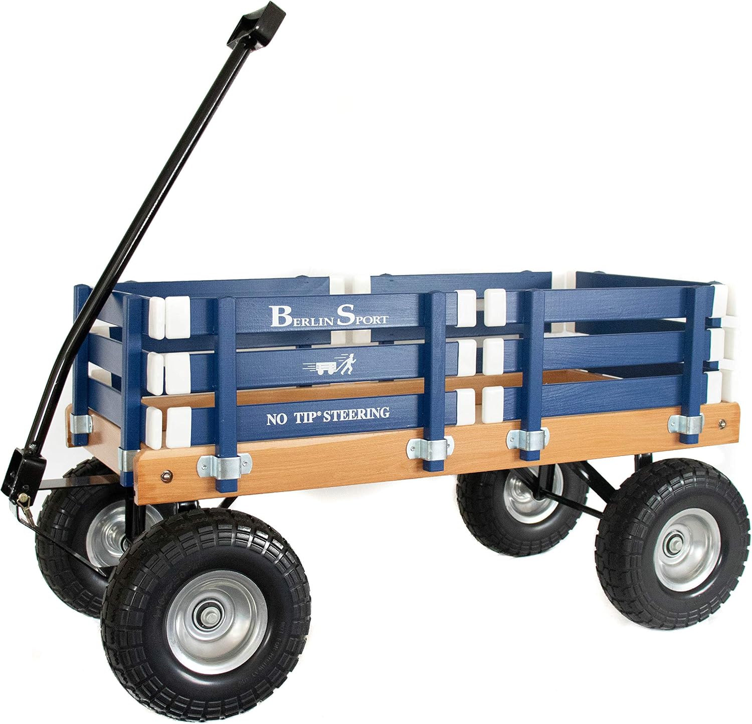 Berlin Flyer Sport Wagon - Model F410 - Amish Made in Ohio, USA - 10' No-Flat Tires (Blue)