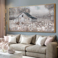 SDYA Flower Canvas Wall Art Cow Pictures Wall Decor Landscape Photo Prints 29'x58' Large Artwork for Living Room Poster for Office