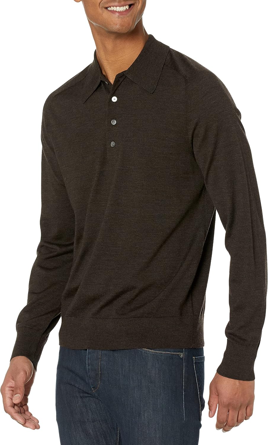 Theory Men's Ls Button Polo.Regal