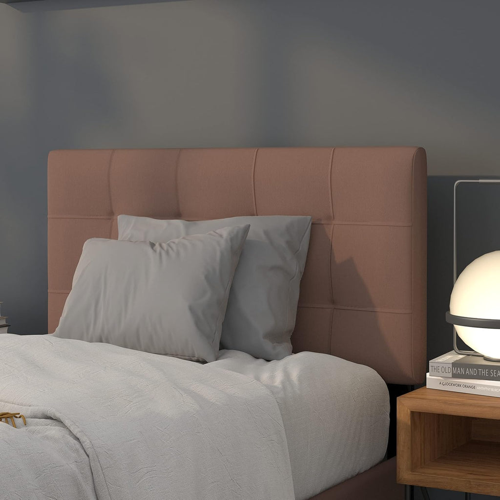 Flash Furniture Bedford Tufted Upholstered Twin Size Headboard in Camel Fabric