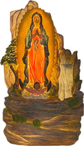Generic Our Lady Guadalupe Tabletop Water Fountain Pump, 18' Multicolor Resin Fiberglass, Corded Electric, Water Flowing