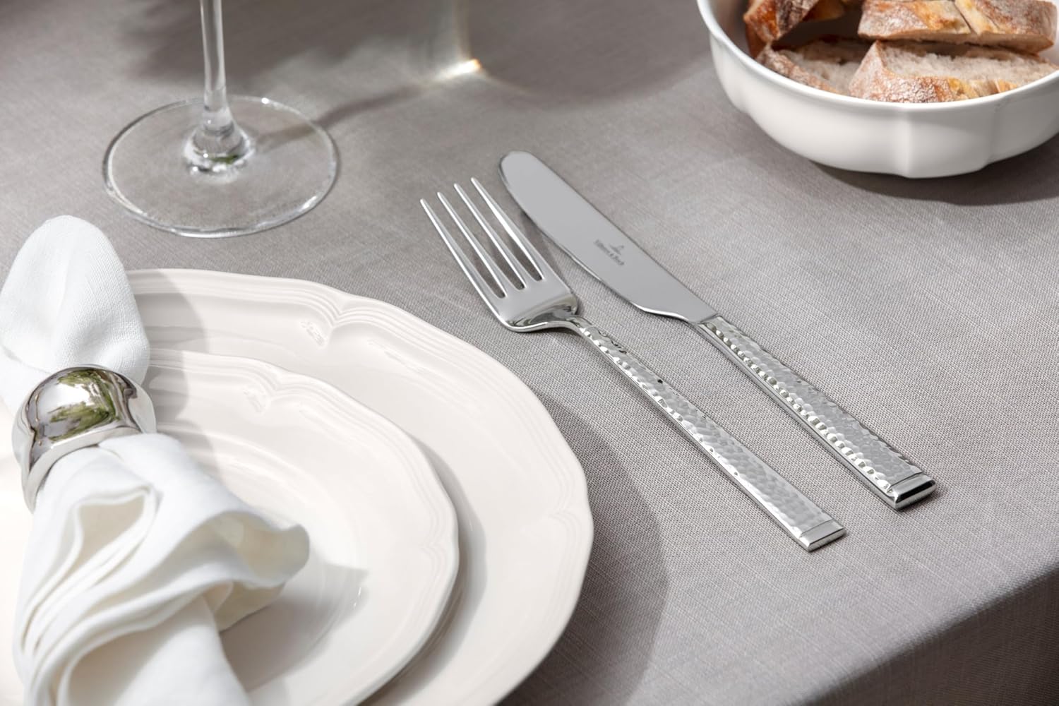 Villeroy & Boch Blacksmith 60-Piece Flatware Set, 18/10 Stainless Steel, Service for 12, Gift Boxed