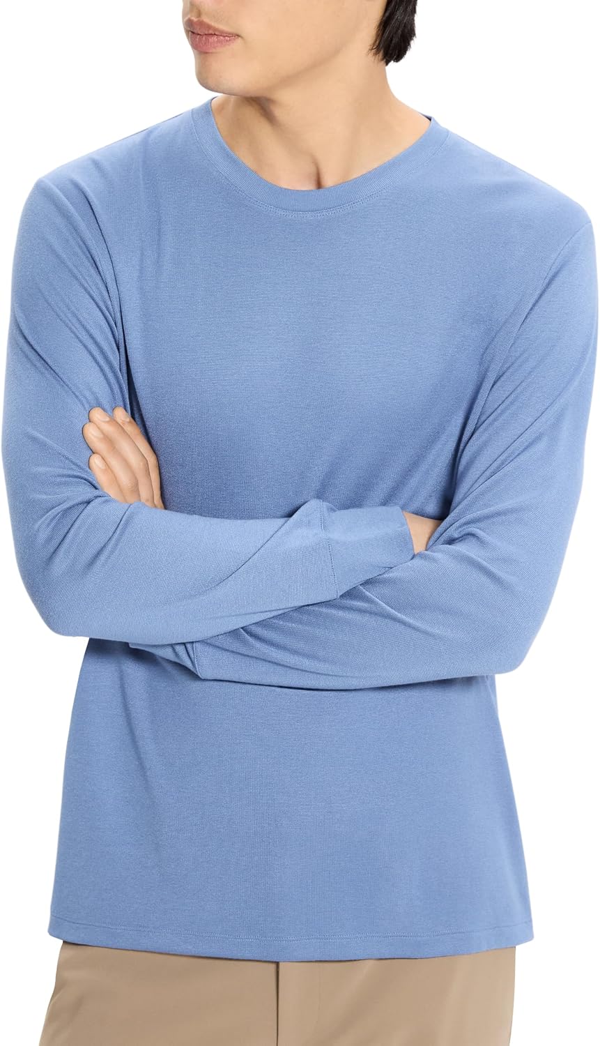 Theory Men's Essential Tee in Anemone Milano, Blue Lake, S