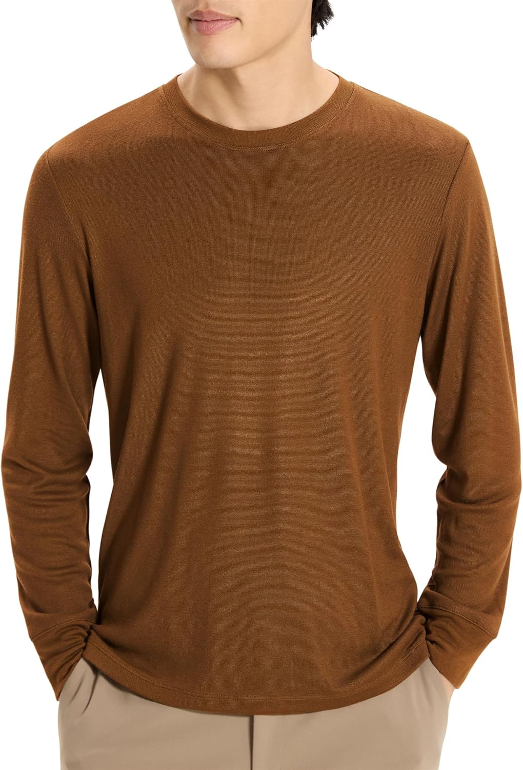 Theory Men's Essential Tee Long Sleeve in Anenome