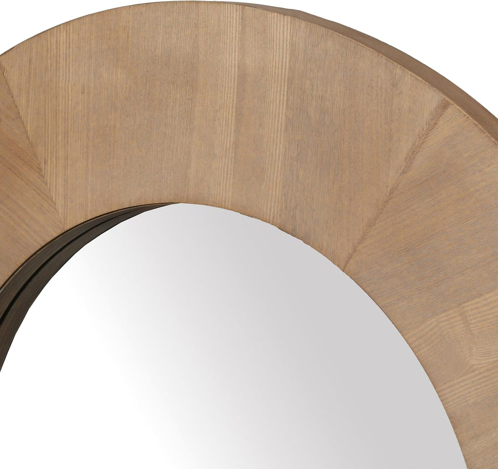 SAFAVIEH Couture Collection - Netta Black Wood Round Mirror