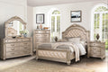 First of a Kind Evelyn Traditional 5 Piece Queen Bedroom Set with Upholstered Tufted Headboard Elegant European Inspired Design Coordinated Furniture Collection