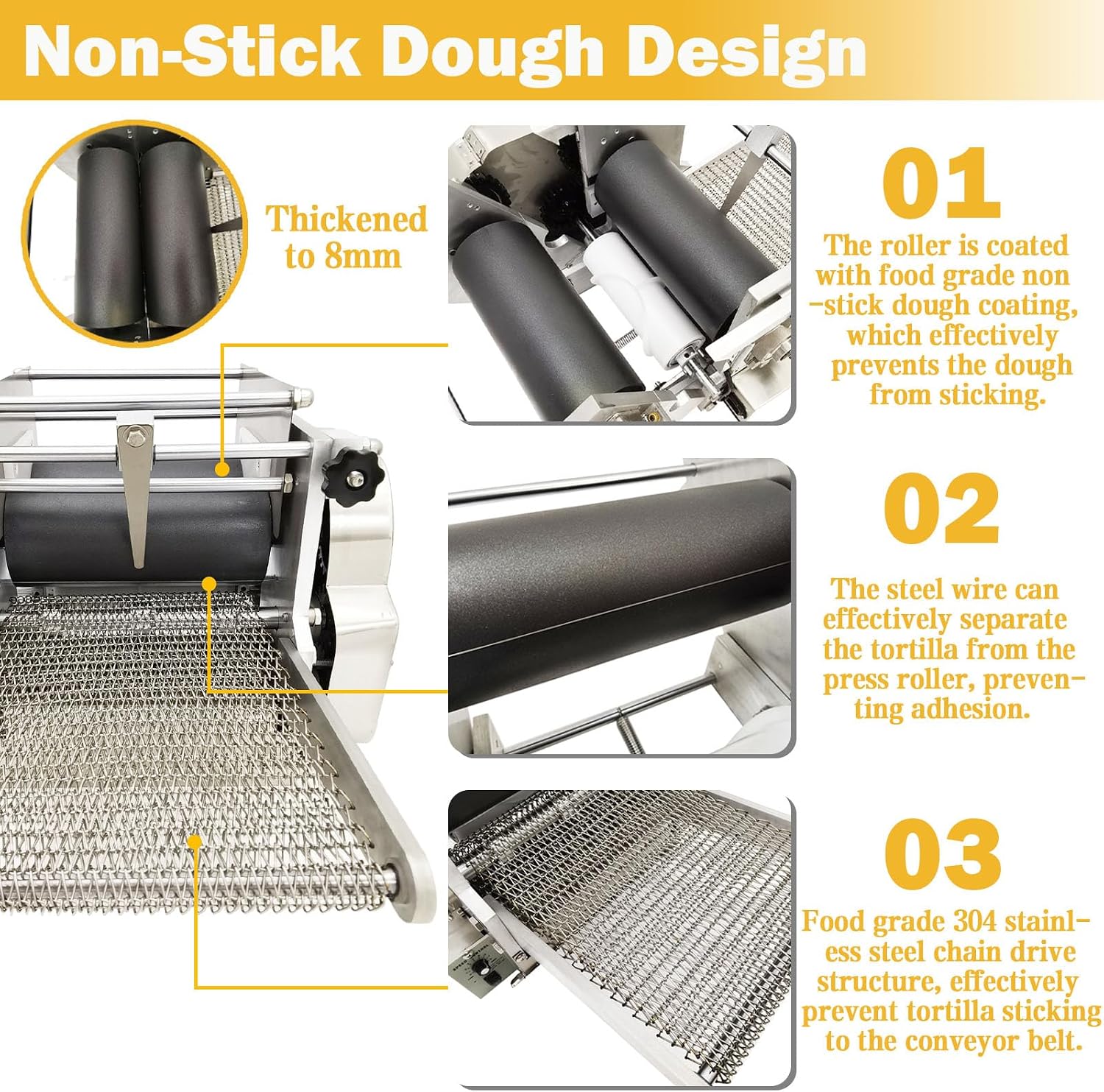 TECHTONGDA Electric Tortilla Press 7' Commercial Tortilla Tacos Maker Automatic Mexico Corn Tortilla Maer Stainless Steel Mexican Tortilla Chapatti Machine 1500-2000pcs/h