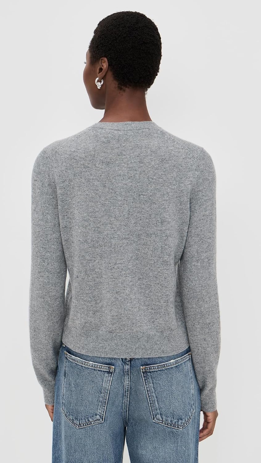 Theory Women's Cashmere Crew Neck Long Sleeve Cardigan