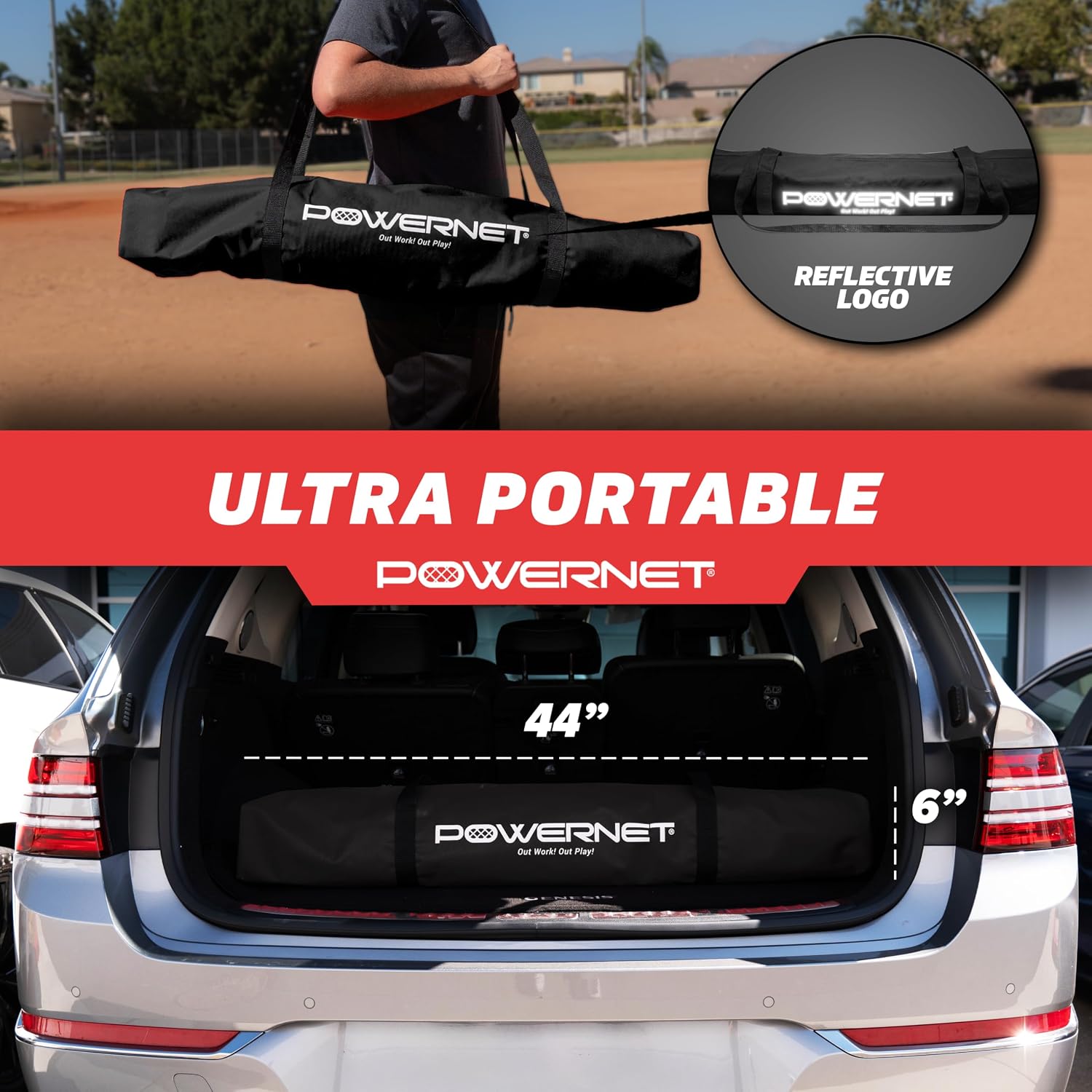 PowerNet Baseball Softball Practice Net 7x7 with Baseball Accessories for Practice Pitching, Batting & Fielding, Ball Caddy, Weighted Baseballs, Tee