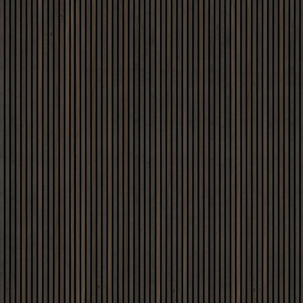 MSI Acoustic Wood Slat Wall Panels for Interior Decor, 3D Fluted Sound Absorbing Wood Paneling for Accent Wall Ceiling Kitchen Living Room Bedroom, Eco-Friendly MDF - 9.5 in. x 94.5 in. - Umber