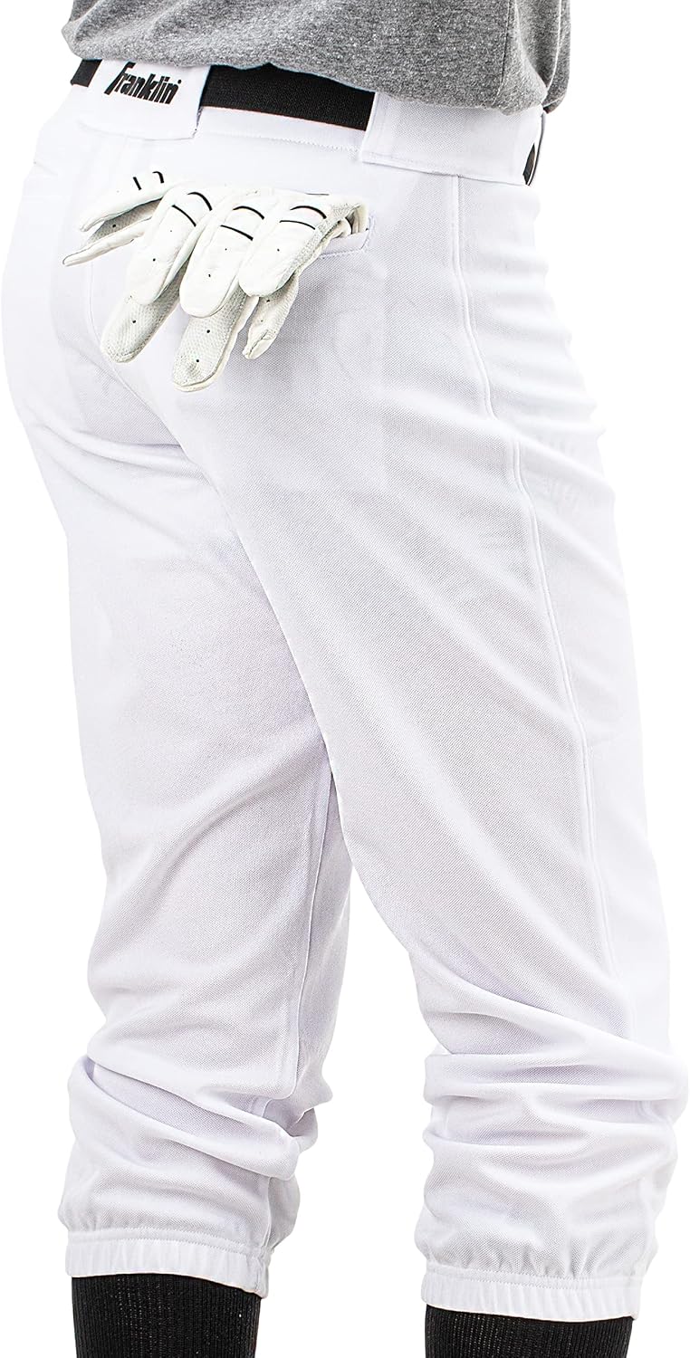 Franklin Sports Youth Baseball + Softball Pants - Knee High Pants for Boys + Girls Knicker Style with Belt Loop