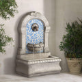 Manhasset 30 1/4' High Large Italian Outdoor Decor Blue Faux Stone Floor Fountain Standing Waterfall Tiered Cascading Water Feature for Outside Garden Patio Yard Backyard Porch Deck - John Timberland