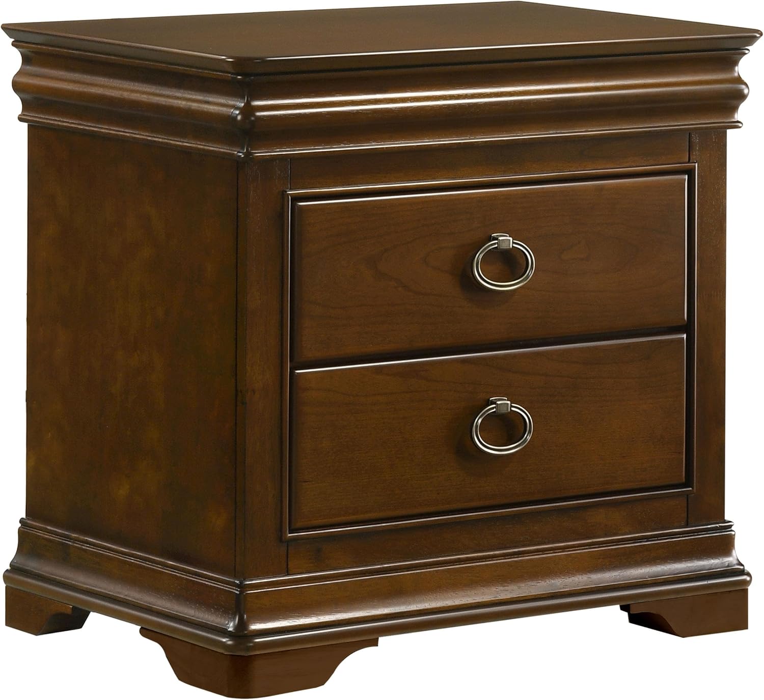 Coaster Home Furnishings - Garland - 5-Piece Bedroom Set with Wood Grain Detail, Cutaway Corners, Padded Headboard and Dual USB Ports - Bedroom - Queen Size - Brown Cherry - 205301Q-S5