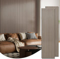 Art3d 2-Pack 94.5' x 24' Acoustic Wood Panels for Wall, 31 sq.ft Soundproof Wood Slat Panels, 3D Fluted Sound Absorbing Paneling for Interior Wall Decor, Living Room, Bedroom - Brown Oak