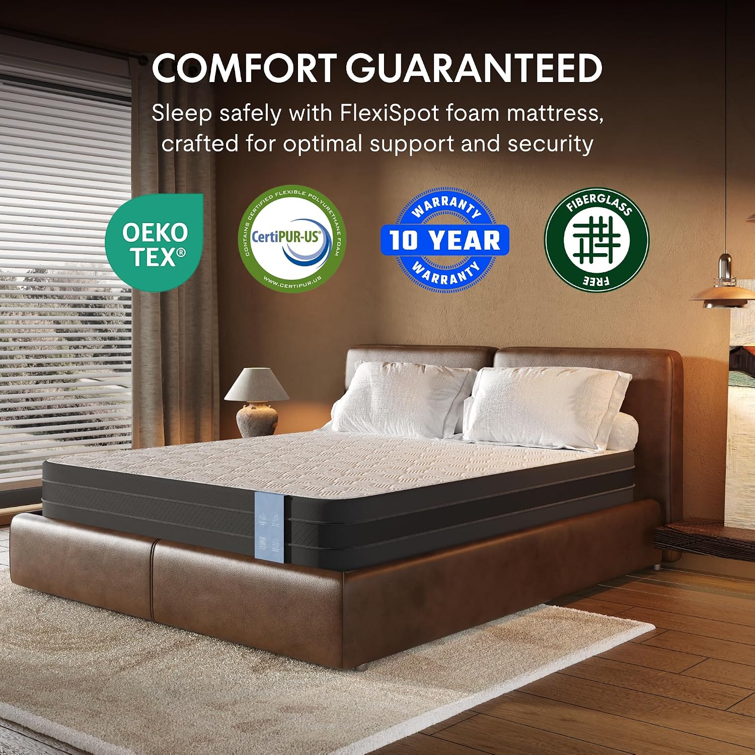 FLEXISPOT S2E-PRO Adjustable Bed Frame Base Queen with 12-Inch Cooling Gel Memory Foam Mattress, Head and Foot Incline, Zero Gravity, One-Touch Flat, 2 Memory Settings, Wireless Remote, Flashlight