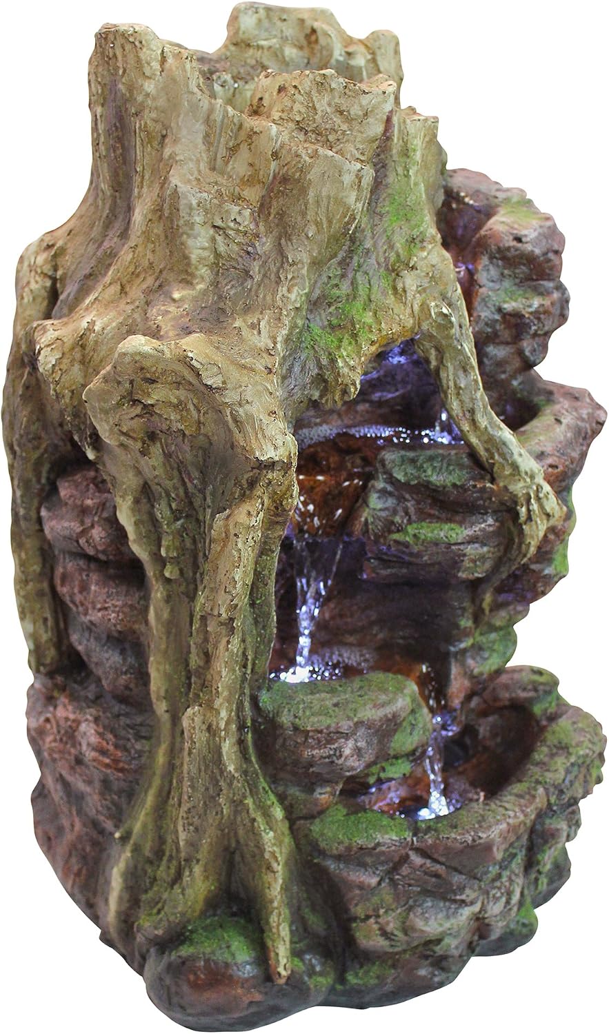 Design Toscano QN164017 Water Fountain with LED Light - Willow Bend Garden Decor Fountain - Outdoor Water Feature, Multicolored, 10½'W x 10'D x 18'H