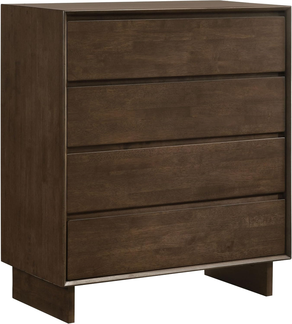 Coaster Home Furnishings Glenwood Transitional 5-Piece Bedroom Set Queen Size Panel Bed Frame 48-inch Headboard Warm Brown 225011Q-S5