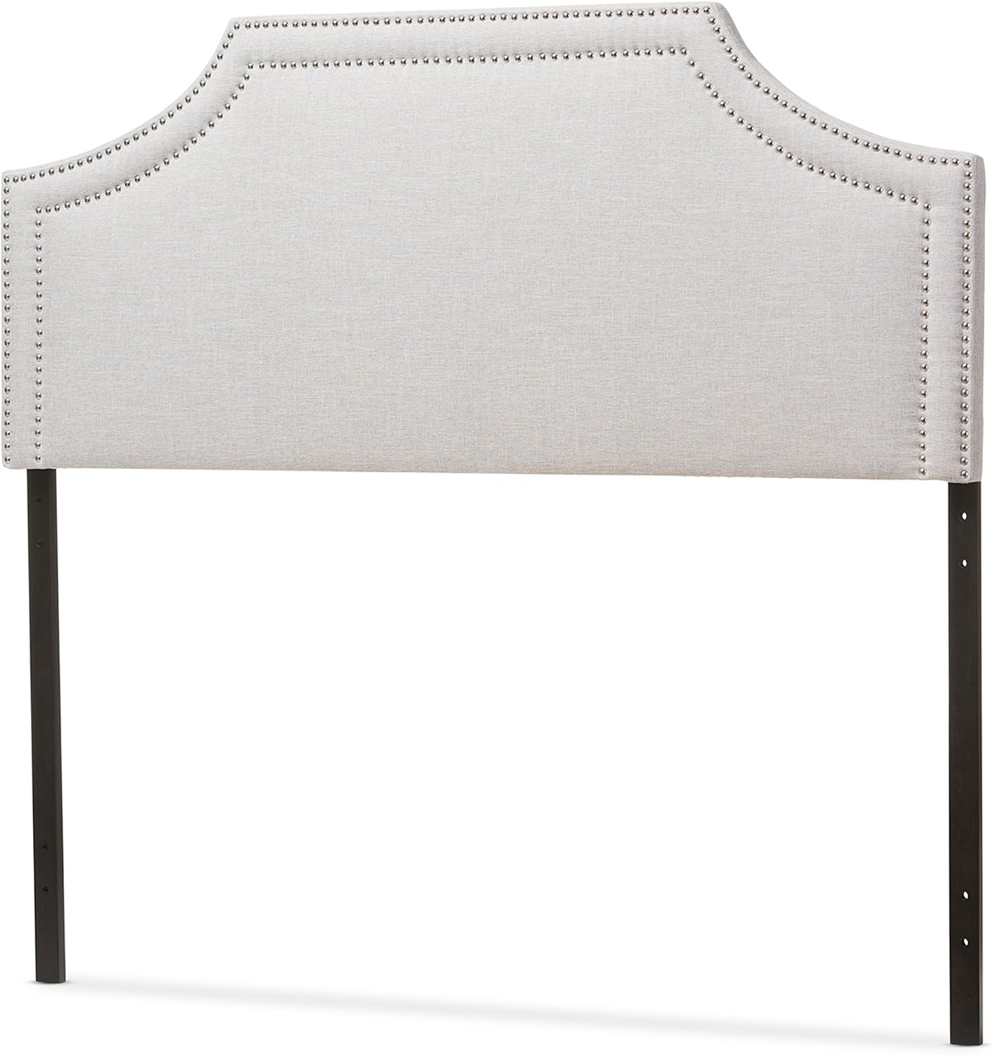 Baxton Studio Guifford Modern & Contemporary Fabric Upholstered Headboard, Queen, Greyish Beige