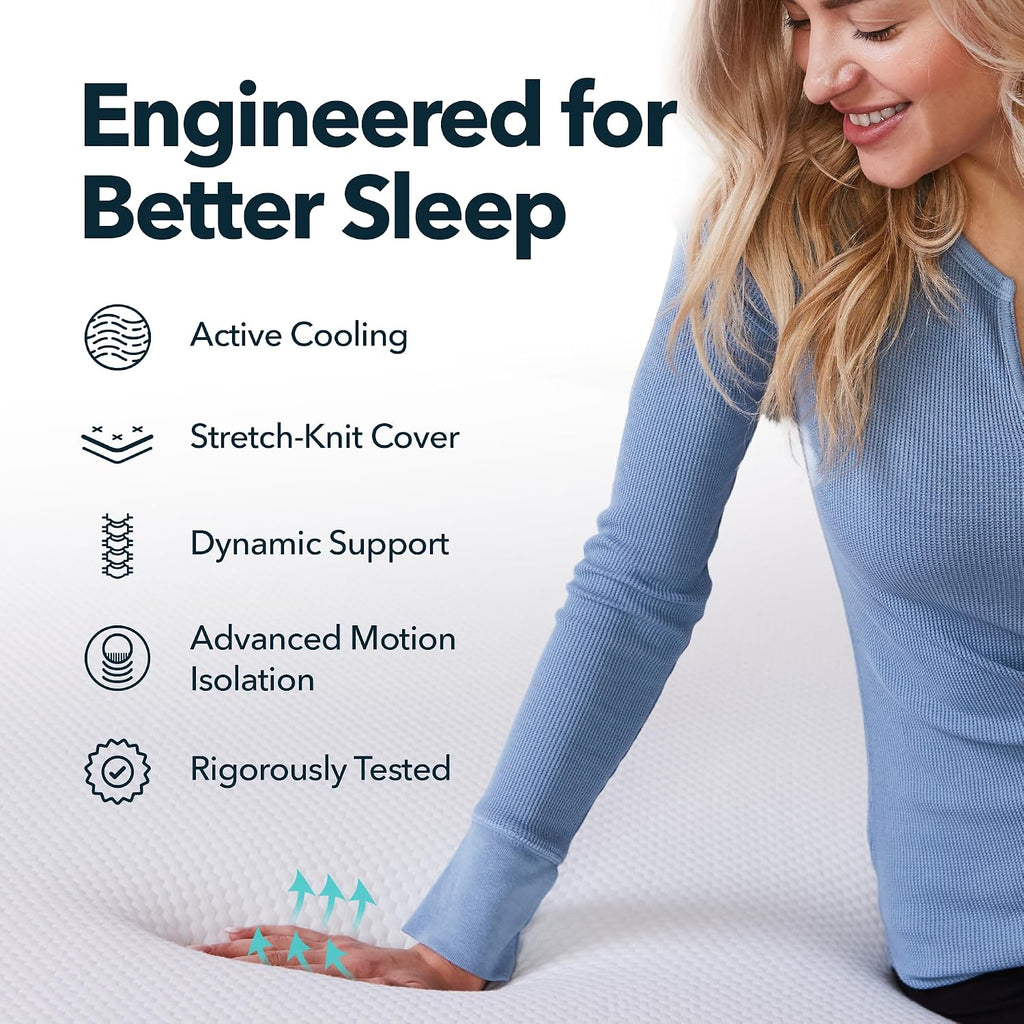 Lull Original 5 Layer Memory Foam Mattress | 10 inch Full Size Memory Foam Mattress | Bed in a Box with Cooling Tech and Therapeutic Support | 365 Night Trial Mattress in a Box w/ Perpetual Coverage