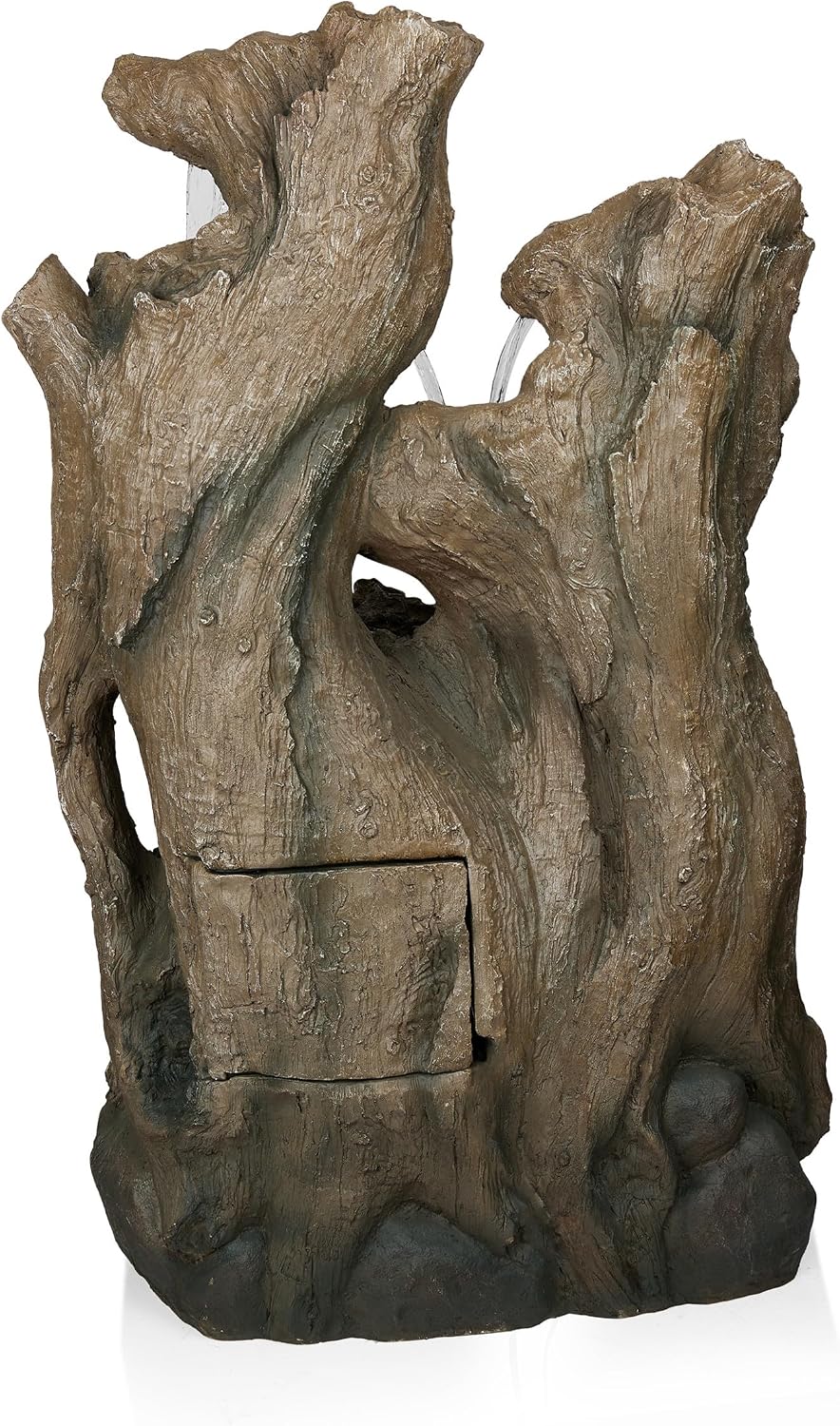Alpine Corporation WIN1398 Outdoor Cascading Willow Tree Floor Fountain with Cool White LED Lights, 53' Tall