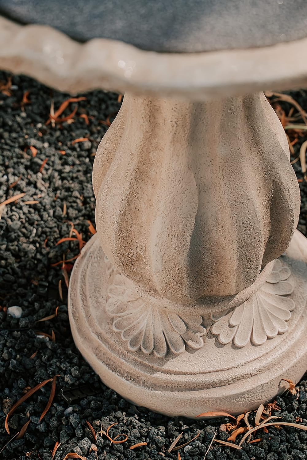 XBrand 51' 3-Tier Outdoor Freestanding Waterfall Fountain with Pump and Pineapple Finial, Beige