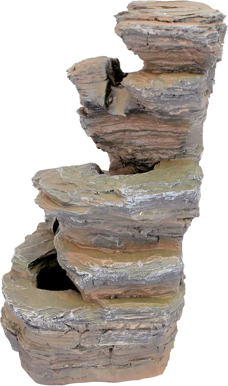 Design Toscano Devil's Thumb Falls Illuminated Garden Fountain, Full Color , 10 x 13 x 17.5 inches