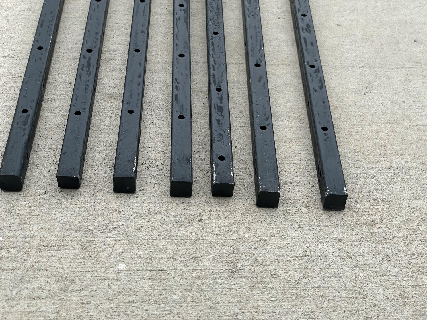 Sandbaggy 24' Square Steel Concrete Form Stakes with Nail Holes - 5/8' Wide - Rust Resistant Coating - Removable, Reusable - Construction Grade Stakes (24 inch, 300)