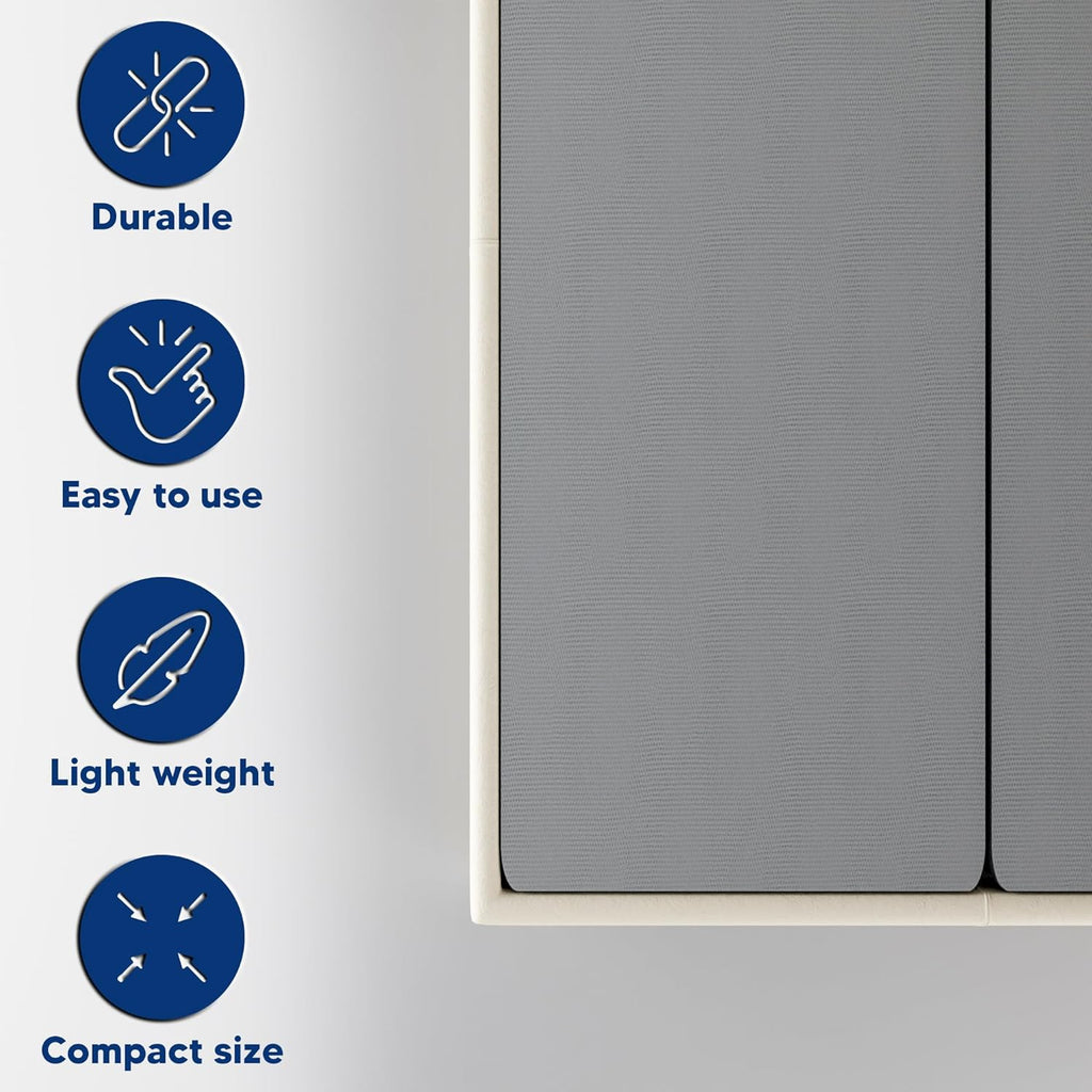 Spinal Solution, 1.5-Inch Split Bunkie Board for Mattress/Bed Support - Fully Assembled, Improved Comfort and Support, King, Gray