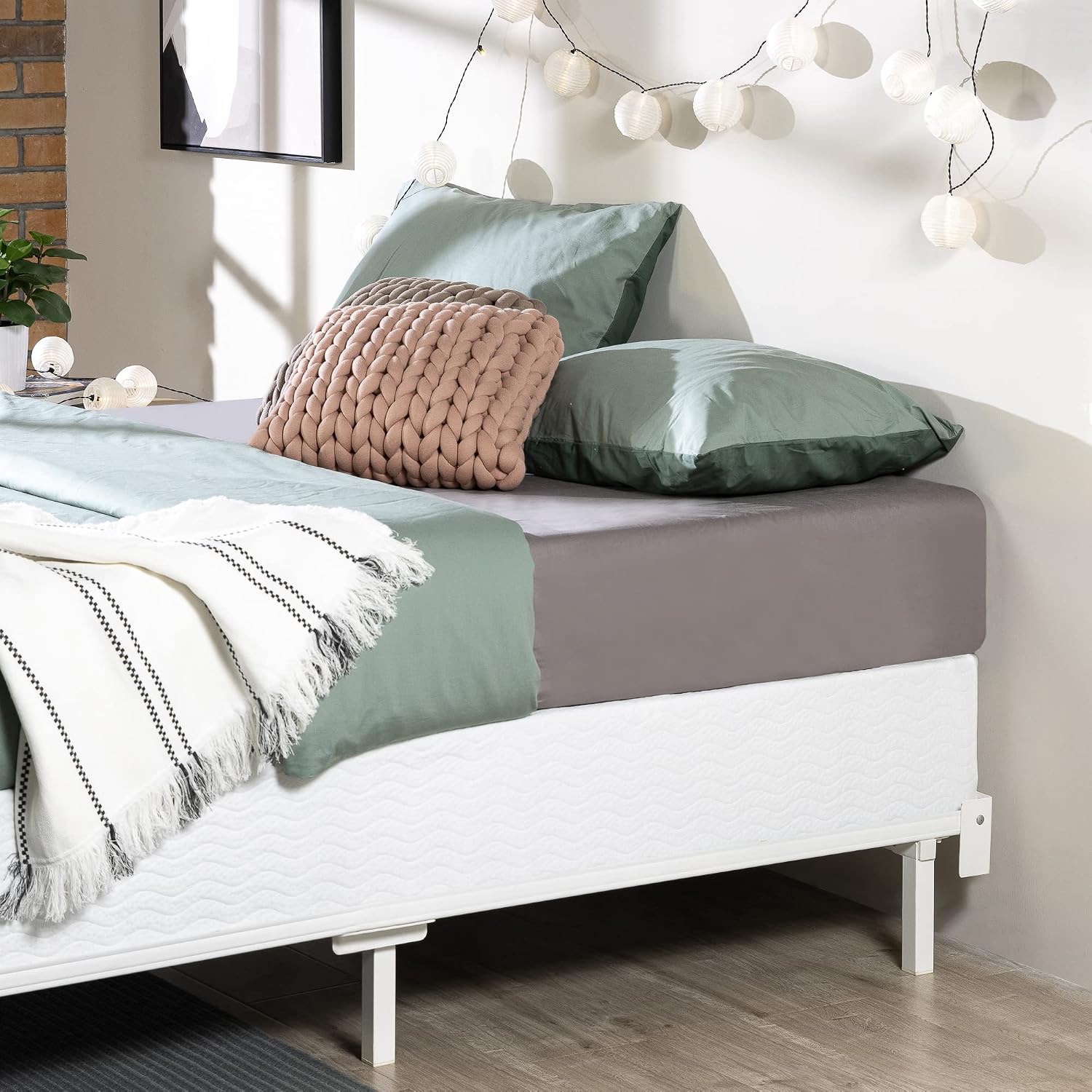 Zinus 9 Inch California King Metal Smart Box Spring with Quick Assembly, Mattress Foundation, Strong Metal Frame, Easy Assembly