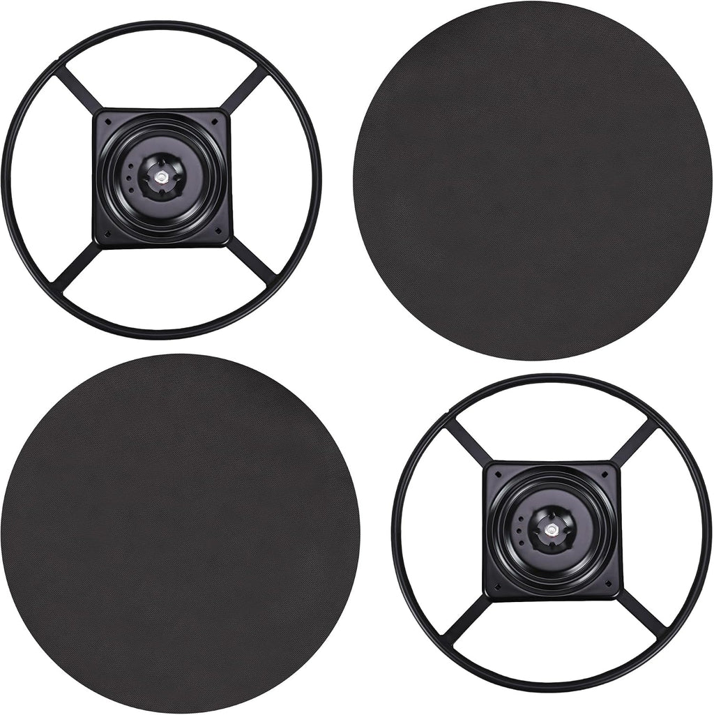 24 inch Swivel Base for Recliner Chair with 27.5 inch Pad, Couch Chair Replacement Parts 360 Degree Ball Bearing Rotating Ring Plate Kit Set of 2