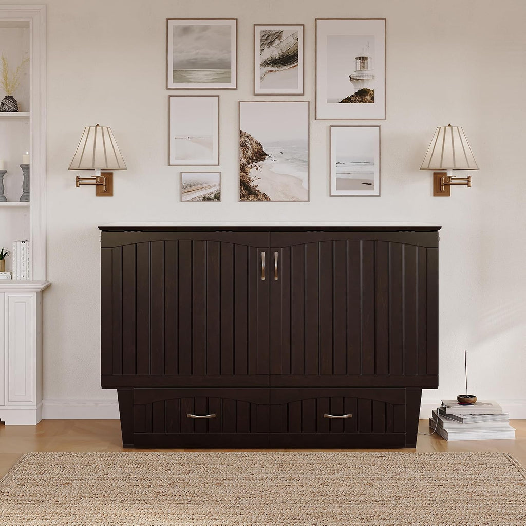 AFI Nantucket Murphy Bed Chest, Queen, Espresso