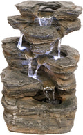 Design Toscano Devil's Thumb Falls Illuminated Garden Fountain, Full Color , 10 x 13 x 17.5 inches