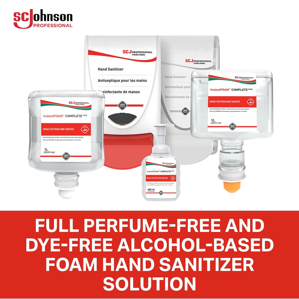 SC Johnson Professional InstantFOAM Complete Pure Foaming Hand Sanitizer, 1 Liter Cartridge, for Professional Use Only