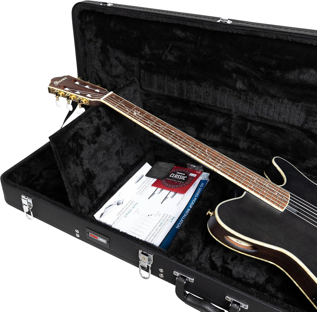 Gator Cases Hard-Shell Wood Case for the Ibanez Tim Henson TOD and FRH Nylon String Guitars; (GWE-TODFRHN)