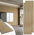 Art3d 2 Pack 94.5 x 24 inch Wood Slat Acoustic Panels for Wall & Ceiling - 31 sq.ft 3D Fluted Sound Absorbing Panel with Wood Finish, Oak