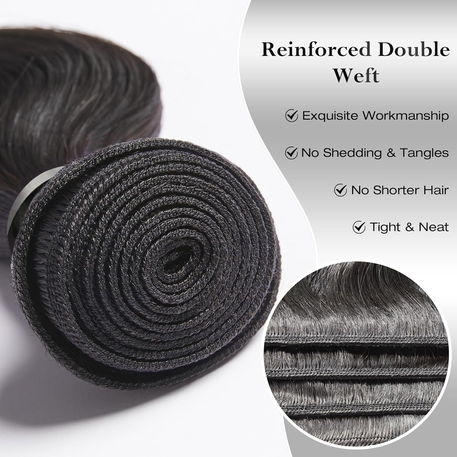 ASHINE Human Hair Bundles Body Wave, Unprocessed Cambodian Raw Hair Bundles for Women Natural Black 16 18 20 Inch, Keep Soft and Silky After Multiple Washes