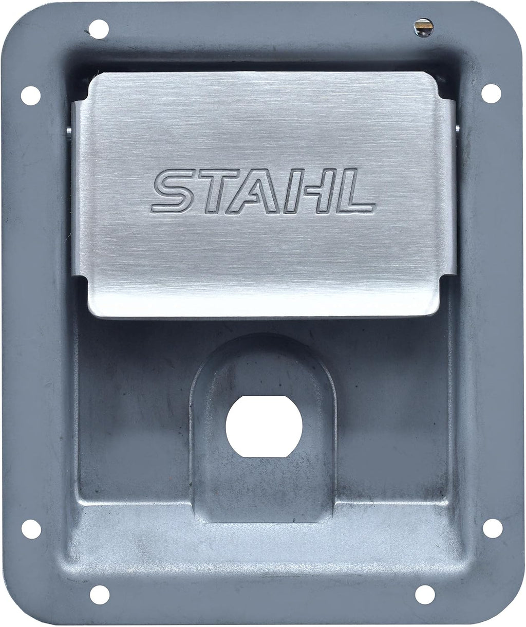Stahl - 62013-001-KIT - Replacement Rivet-On Rotary Paddle Latch Kit with Stainless Steel Handle and Unpainted Latch Pan