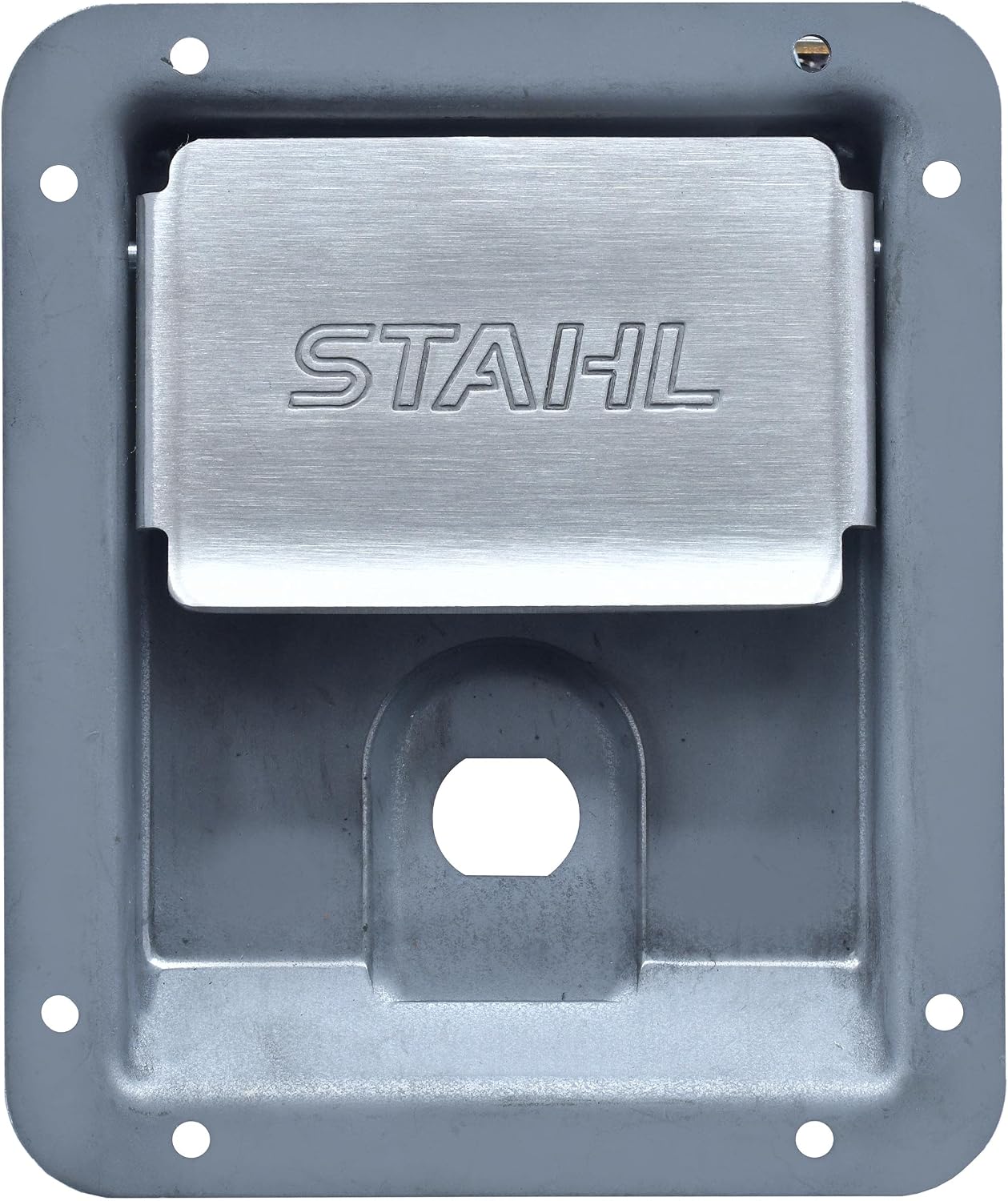 Stahl - 62013-001-KIT - Replacement Rivet-On Rotary Paddle Latch Kit with Stainless Steel Handle and Unpainted Latch Pan