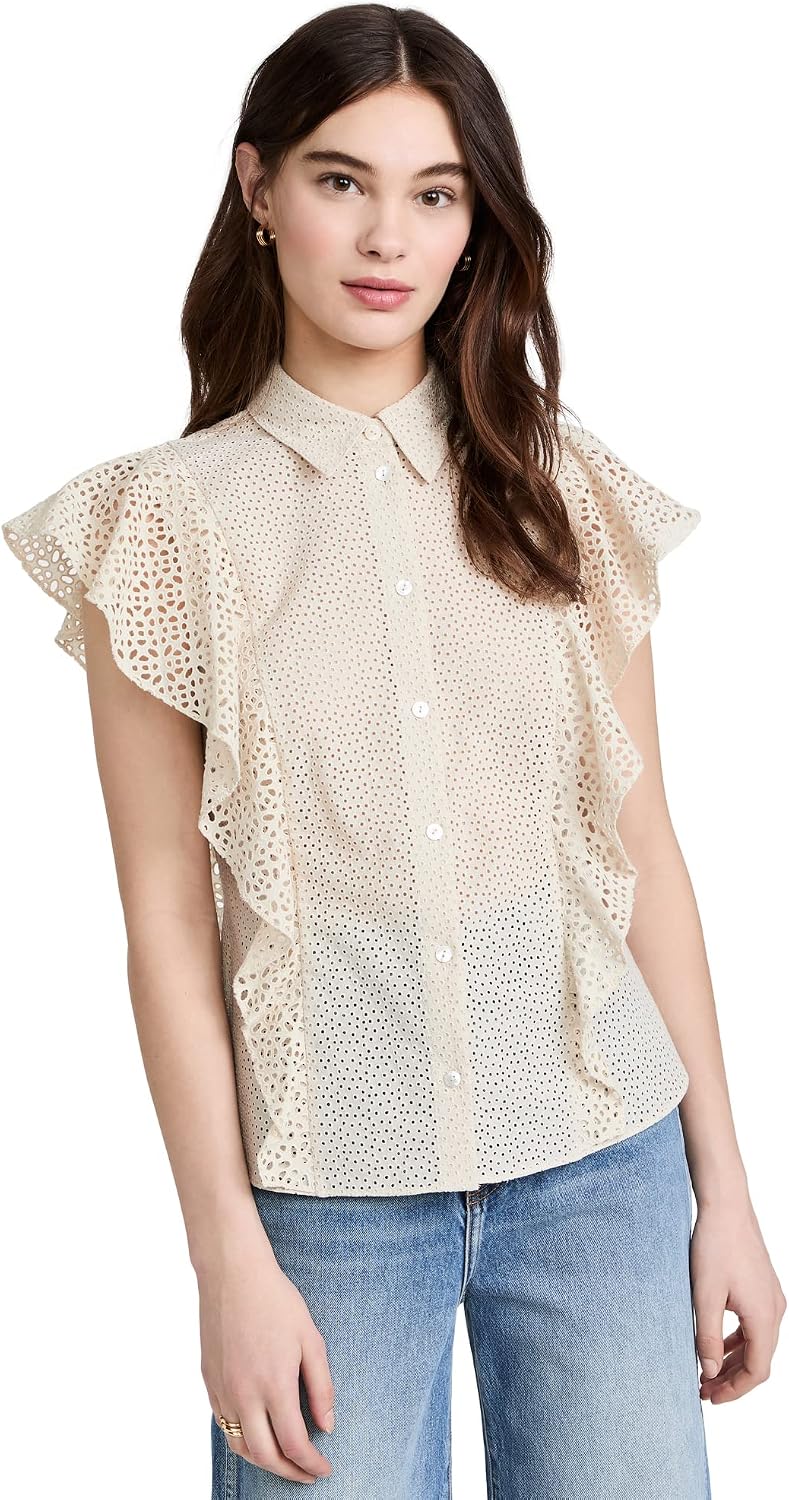 Theory Women's Bd Ruffle Top C.nova