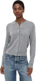Theory Women's Cashmere Crew Neck Long Sleeve Cardigan